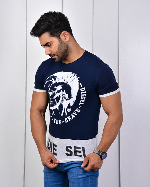 تی شرت مردانه طرح دار مدل 1741