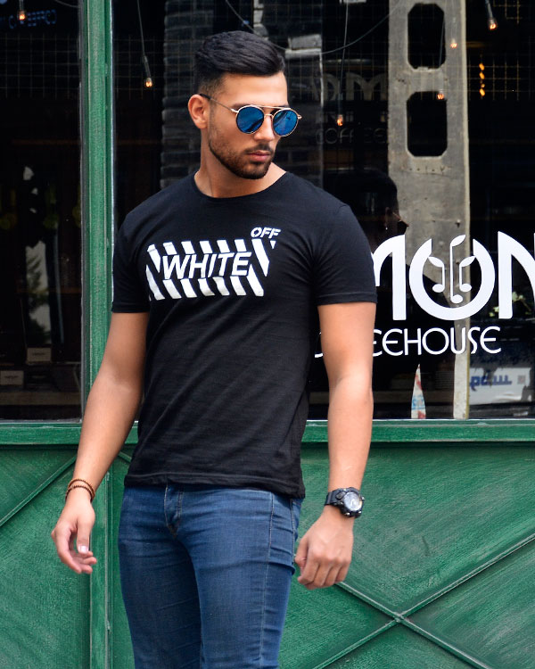 تی شرت مردانه یقه گرد Off White 1925