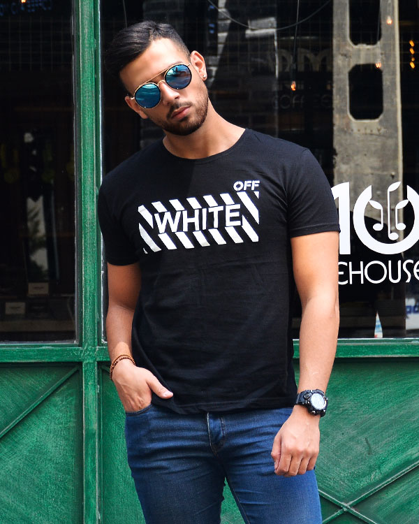 تی شرت مردانه یقه گرد Off White 1925