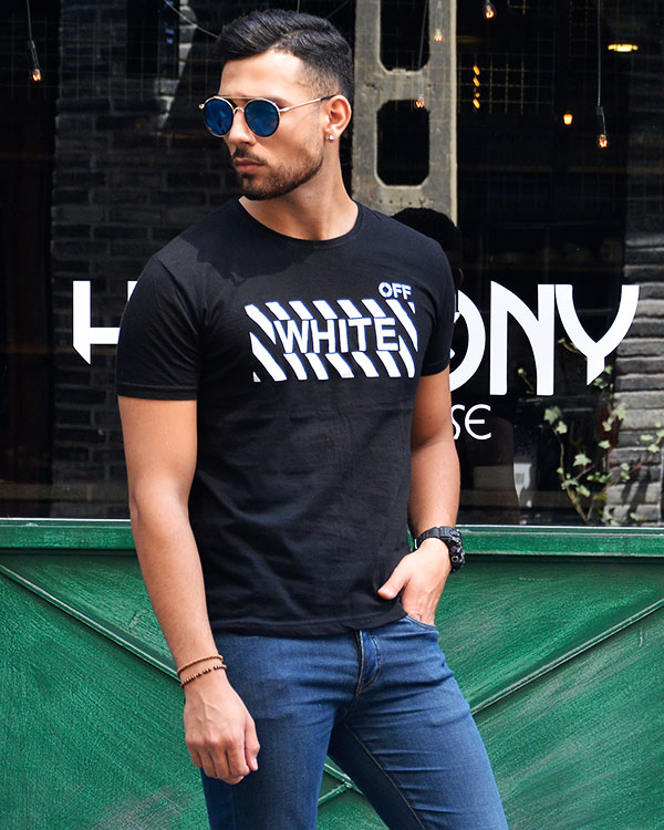 تی شرت مردانه یقه گرد Off White 1925
