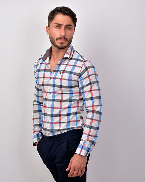 پیراهن مردانه چهارخانه 2053