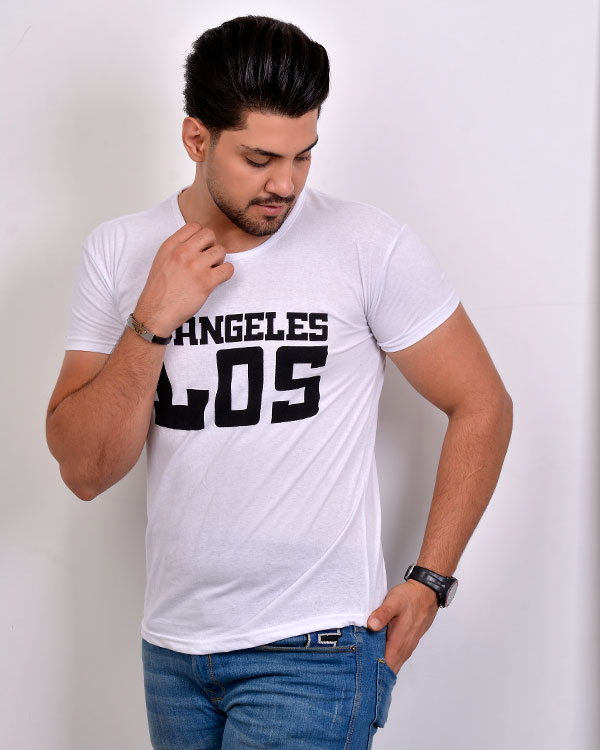 تی شرت مردانه یقه گرد لس آنجلس 2193