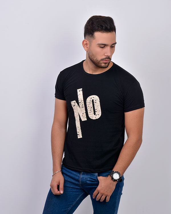 تی شرت یقه گرد مردانه NO مدل 2321