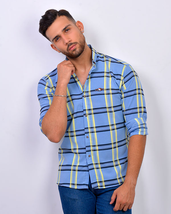 پیراهن مردانه چهارخانه مدل 2348