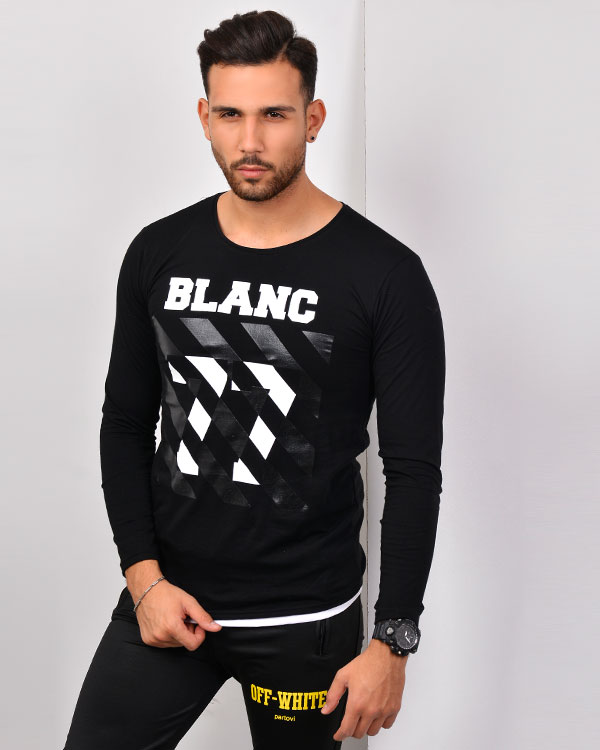 تی شرت مردانه طرح 77 BLANC مدل 2539