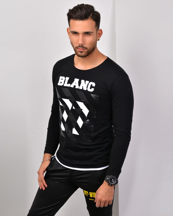تی شرت مردانه طرح 77 BLANC مدل 2539