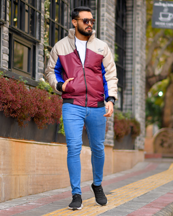 کاپشن شمعی دورنگ مدل 2731