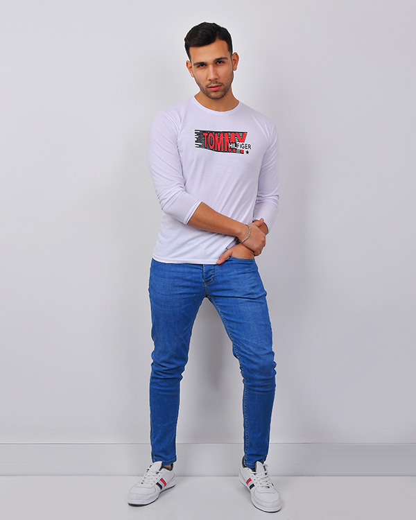 تی شرت آستین بلند مردانه TOMMY مدل 1024