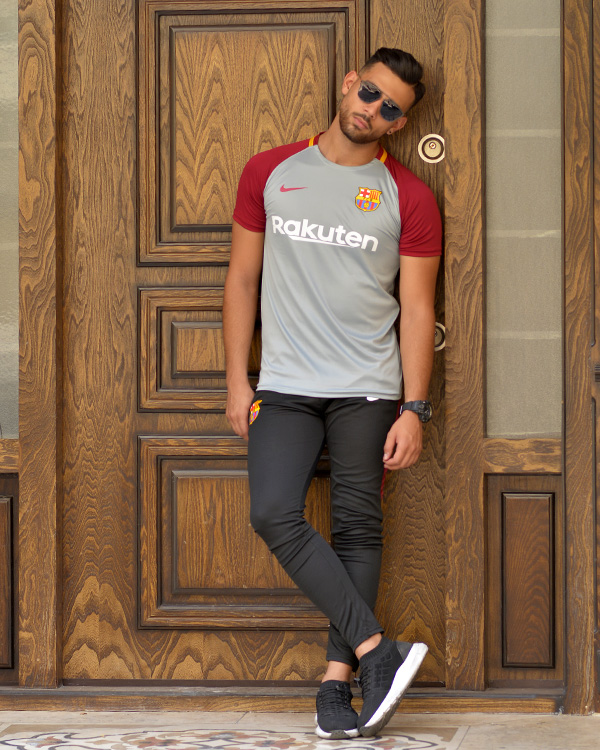 ست تیشرت و شلوار FCB طرحRAKUTEN مدل 2366