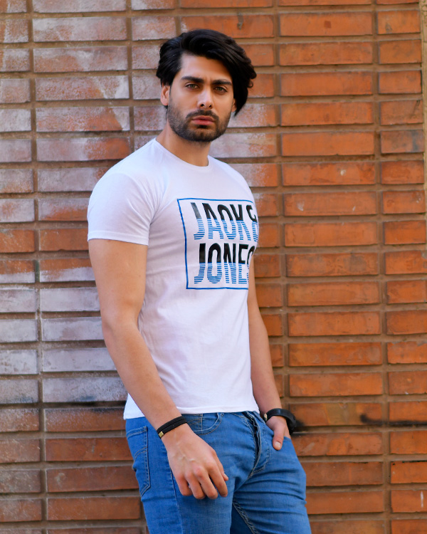 تی شرت مردانه نخی jack & jones مدل 3112