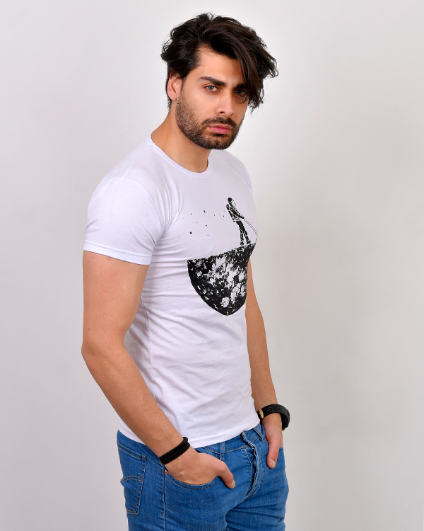 تی شرت مردانه طرح فضانورد مدل 3103
