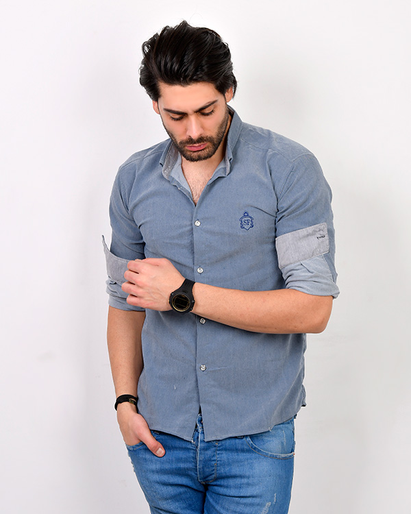 پیراهن مردانه ساده S. F مدل 3121