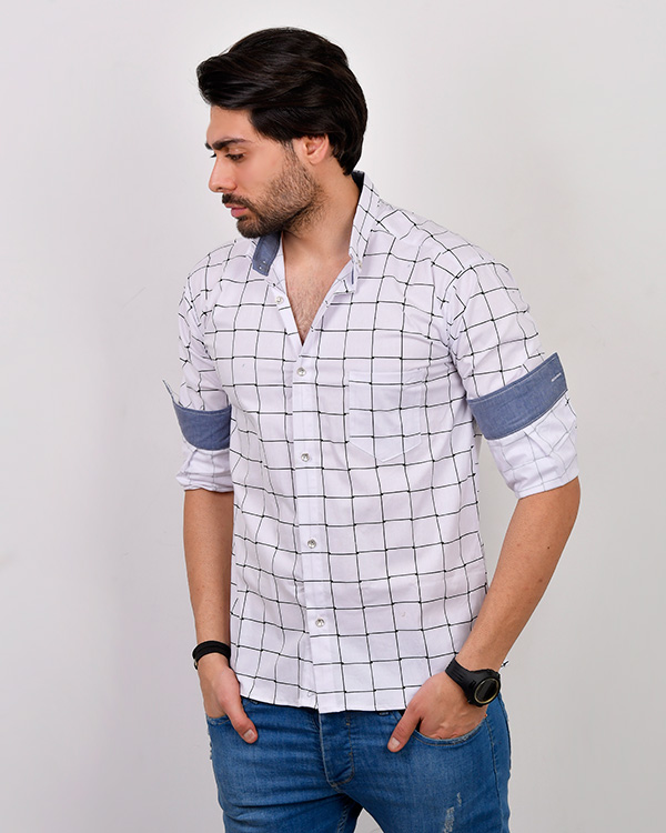 پیراهن مردانه چهارخانه مدل 3126