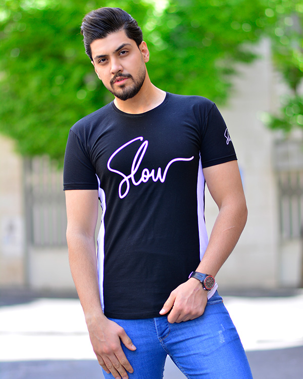 تیشرت مردانه طرح SLOUR مدل 8850