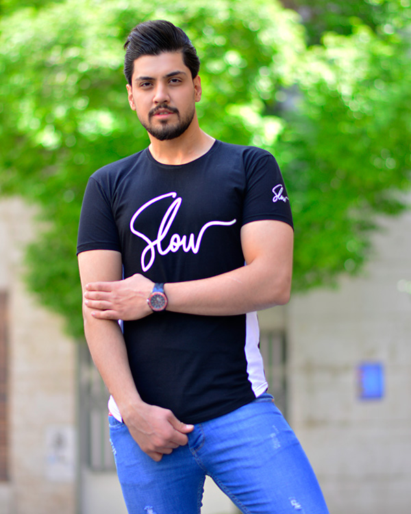 تیشرت مردانه طرح SLOUR مدل 8850