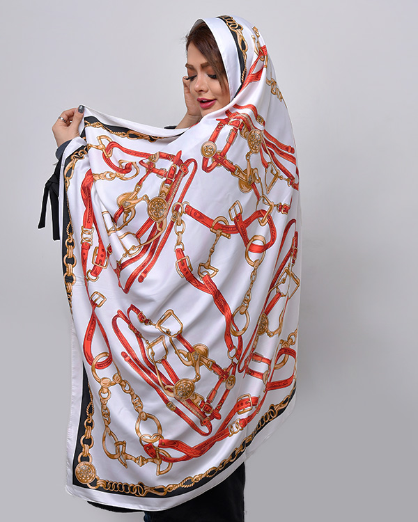 روسری ساتن کمربندی مدل 3316