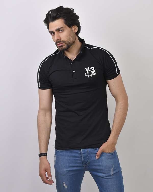 تی شرت یقه دار مردانه y3 مدل 0017