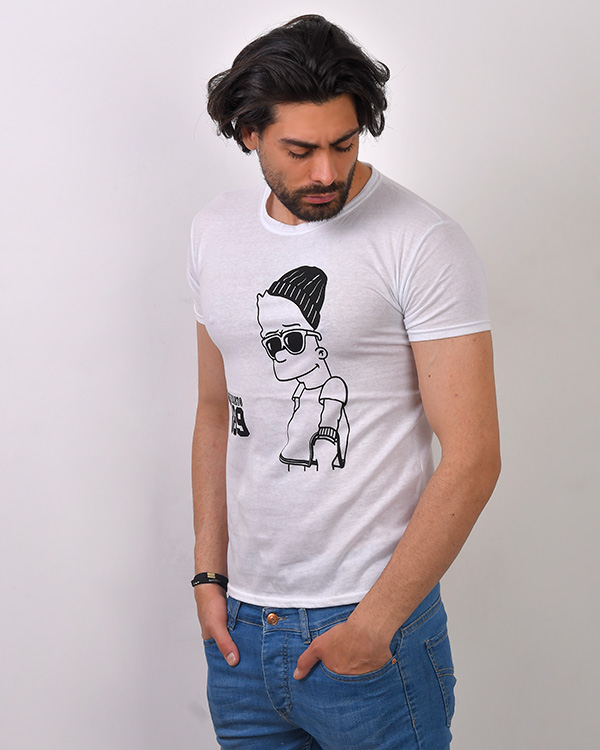 تی شرت یقه گرد مردانه 89 مدل 0010