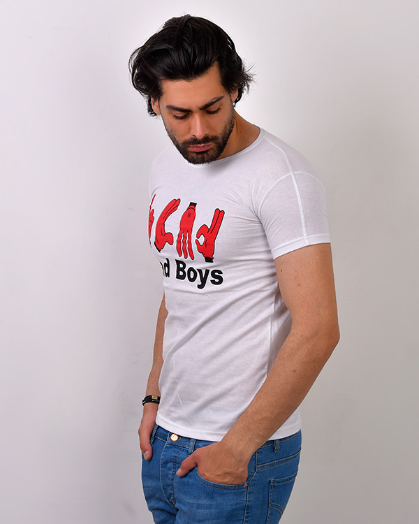 تی شرت یقه گرد مردانه bad boys مدل 0012