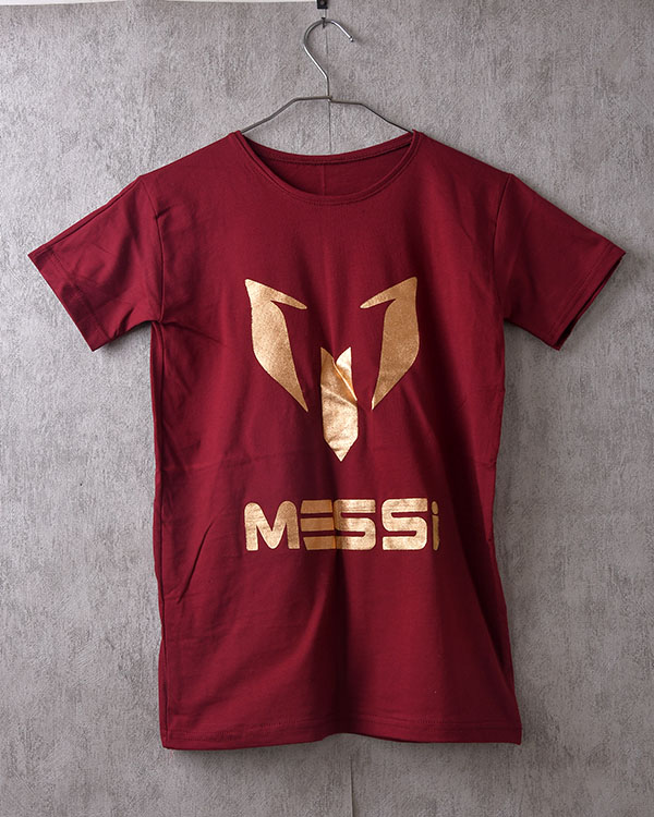 تی شرت یقه گرد مردانه messi مدل 0013