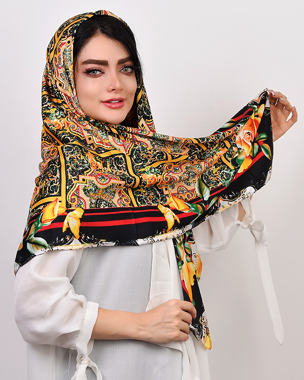 روسری نخی دخترانه بته جقه مدل 0063