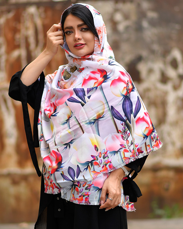 شال دخترانه طرح گل مدل 0054