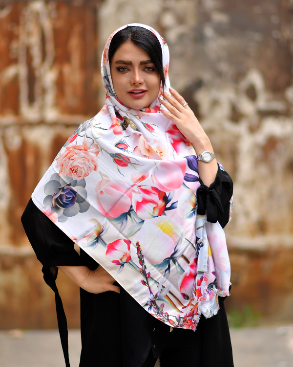 شال دخترانه طرح گل مدل 0054