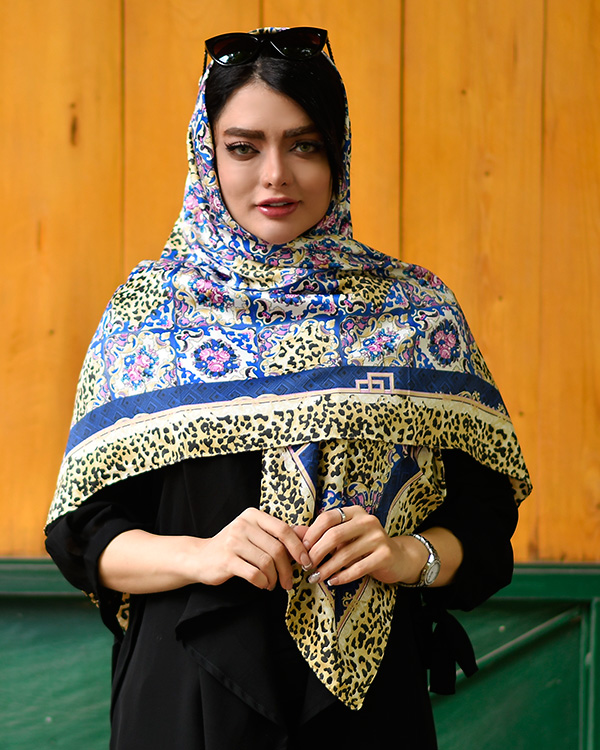 روسری حاشیه پلنگی مدل 0051