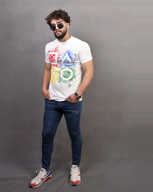 تی شرت مردانه آبرنگی مدل 0095