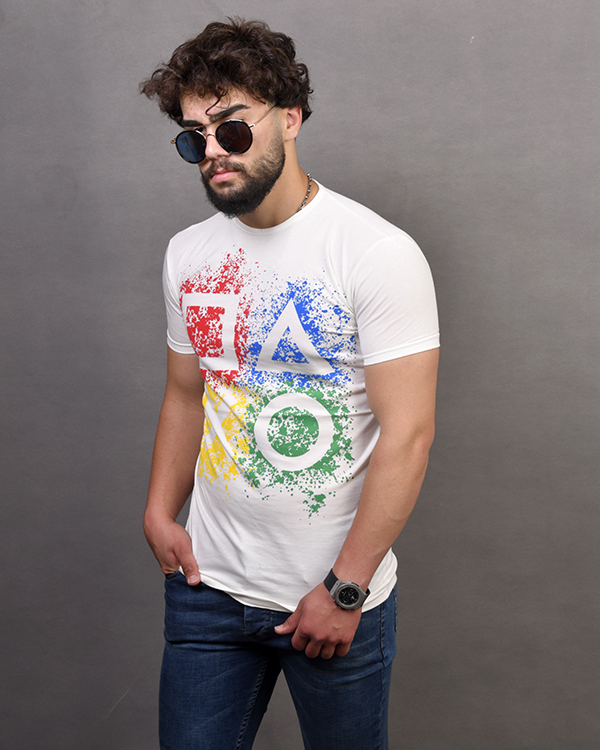 تی شرت مردانه آبرنگی مدل 0095