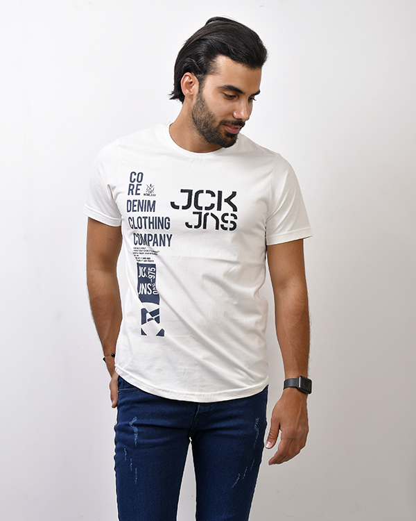 تی شرت مردانه یقه گرد JCK مدل 0194