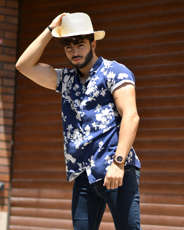 پیراهن مردانه هاوایی مدل 0337