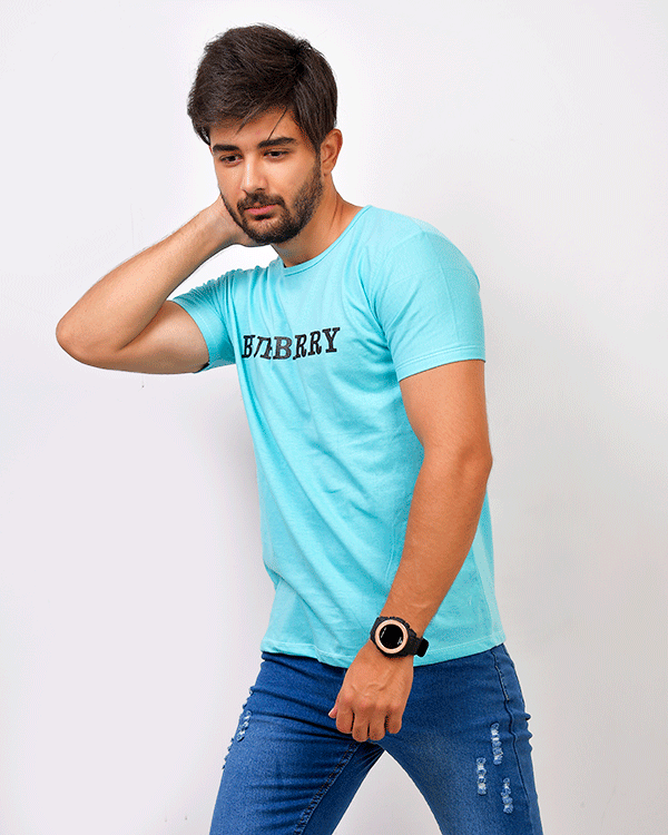 تی شرت مردانه یقه گرد burberry مدل 0351