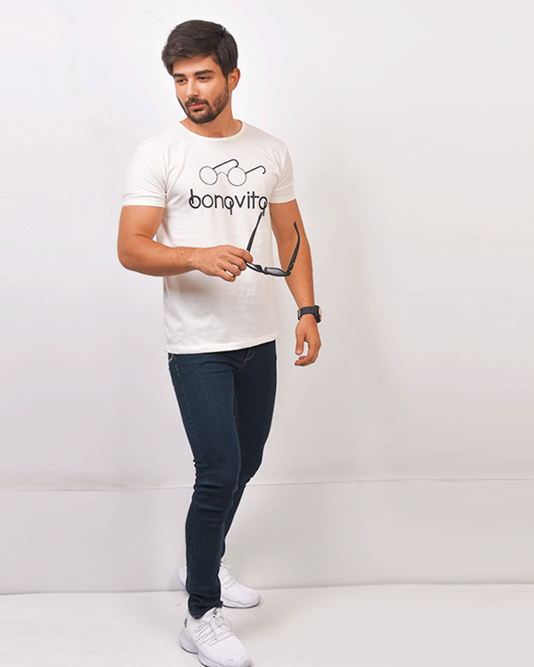 تی شرت مردانه یقه گرد bonqvitq مدل 0347