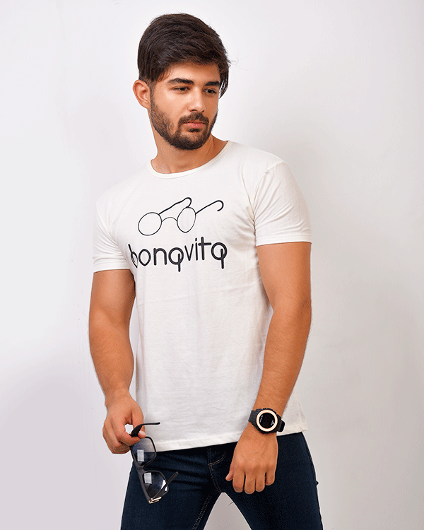 تی شرت مردانه یقه گرد bonqvitq مدل 0347