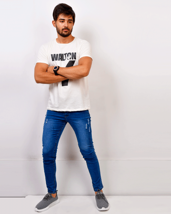 تی شرت مردانه یقه گرد walton مدل 0348