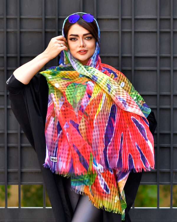 شال دخترانه طرح گل مدل 0368