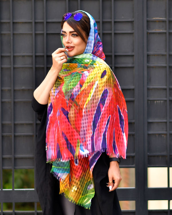 شال دخترانه طرح گل مدل 0368