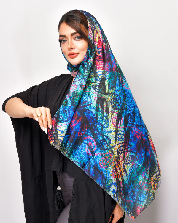 شال دخترانه جناقی طرح گل مدل 0369