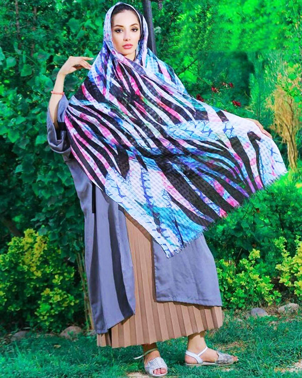 شال دخترانه رنگین کمان مدل 0378