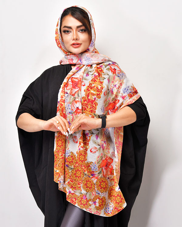 شال دخترانه گل دار اکلیلی مدل 0388