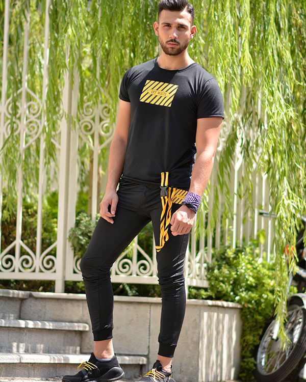 ست تیشرت و شلوار مردانه OFF WHITE مدل 5027