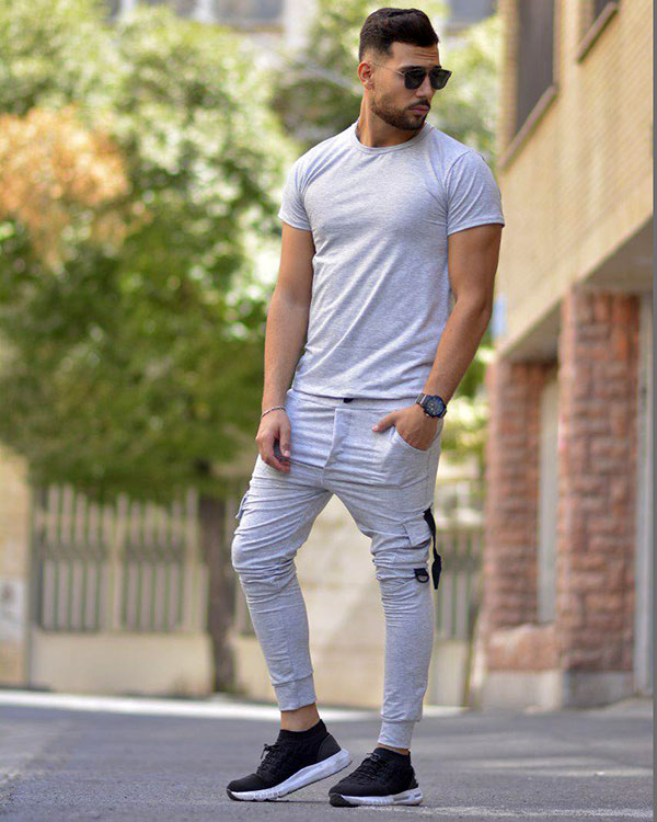 ست تیشرت وشلوارمردانه OFF WHITE طرح REVAN مدل 9988