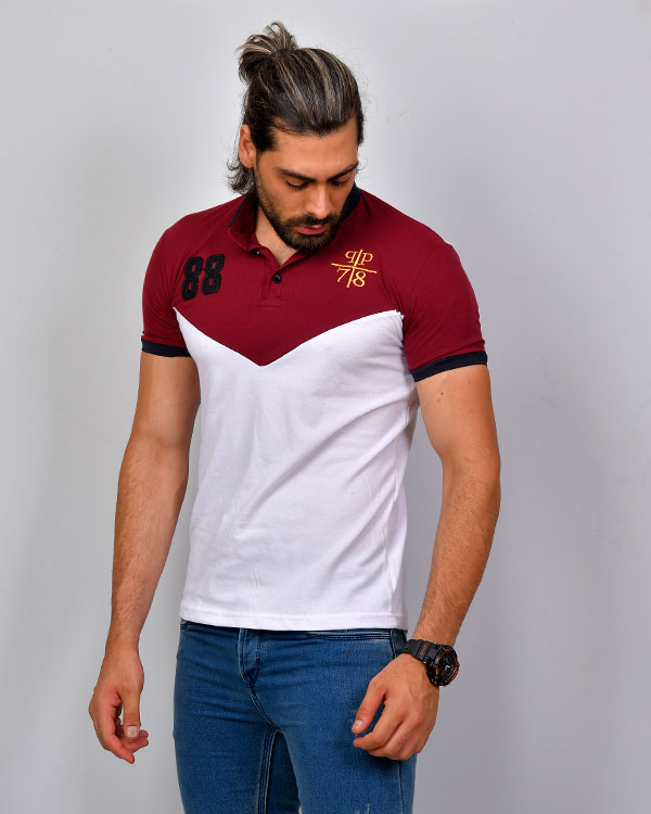 تی شرت یقه دار 88 مدل 0585