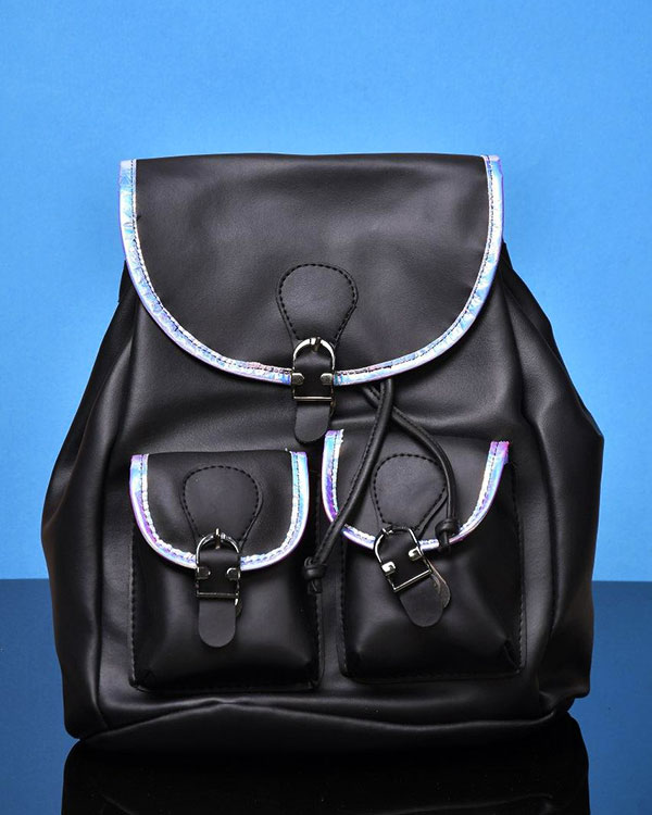 کیف کوله دخترانه هولوگرام دار مدل 0596