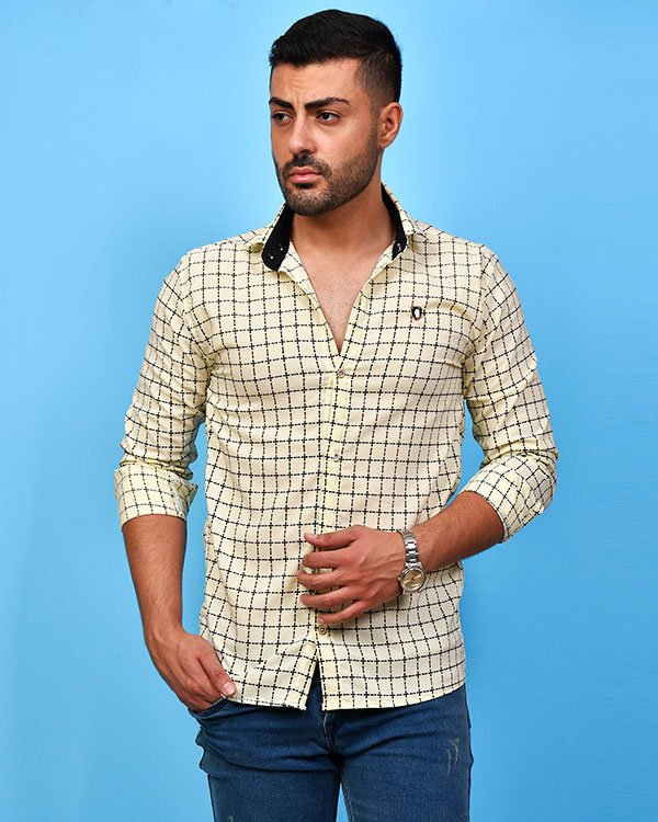 پیراهن مردانه چهارخانه مدل 0563