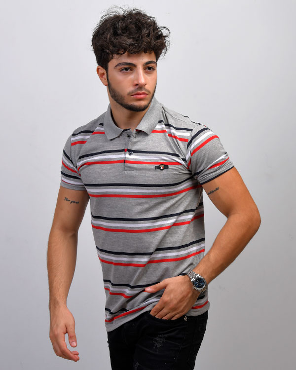 تی شرت یقه دار مدل 7090