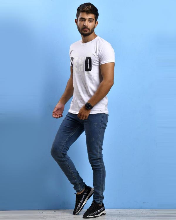 تی شرت یقه گرد مردانه send مدل 0886