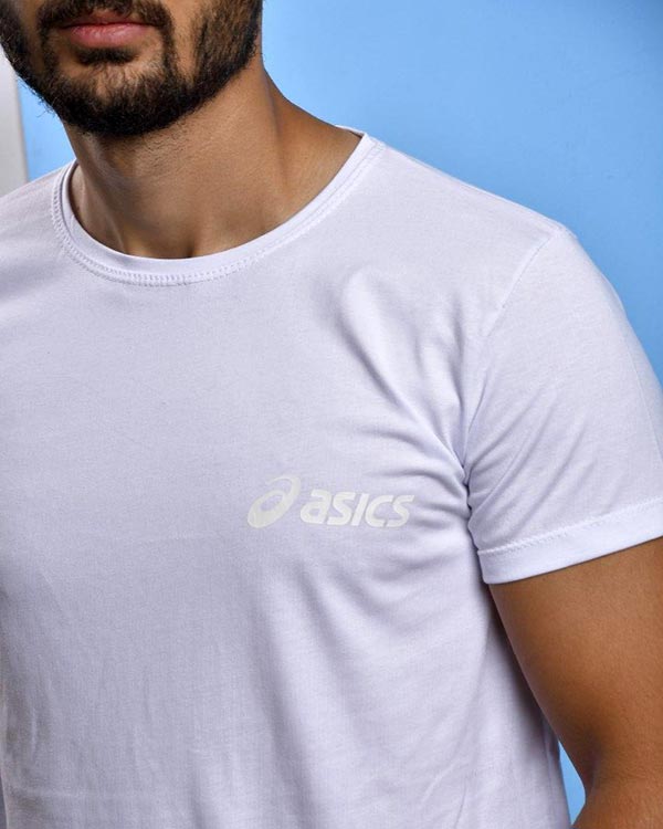 تی شرت یقه گرد مردانه asics مدل 0890