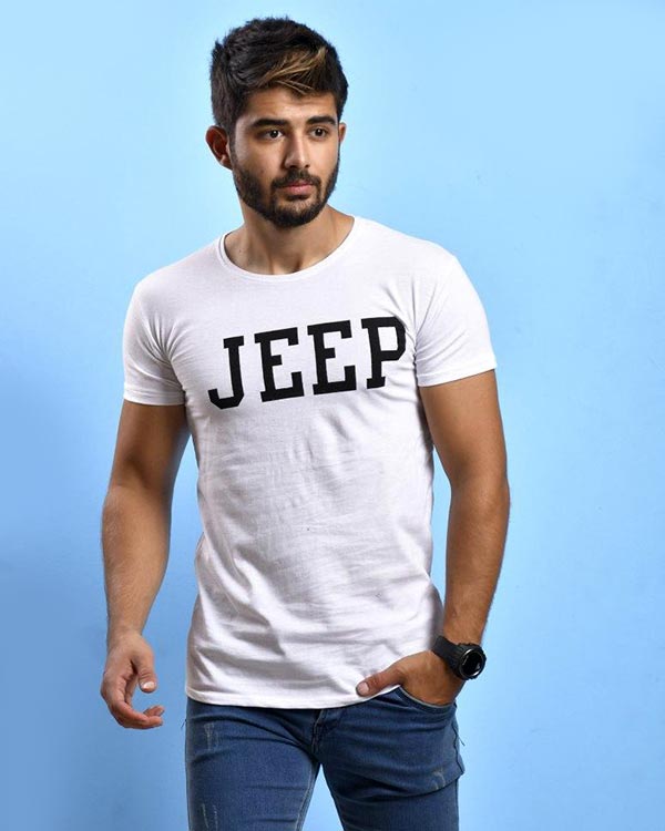 تی شرت یقه گرد مردانه jeep مدل 0891